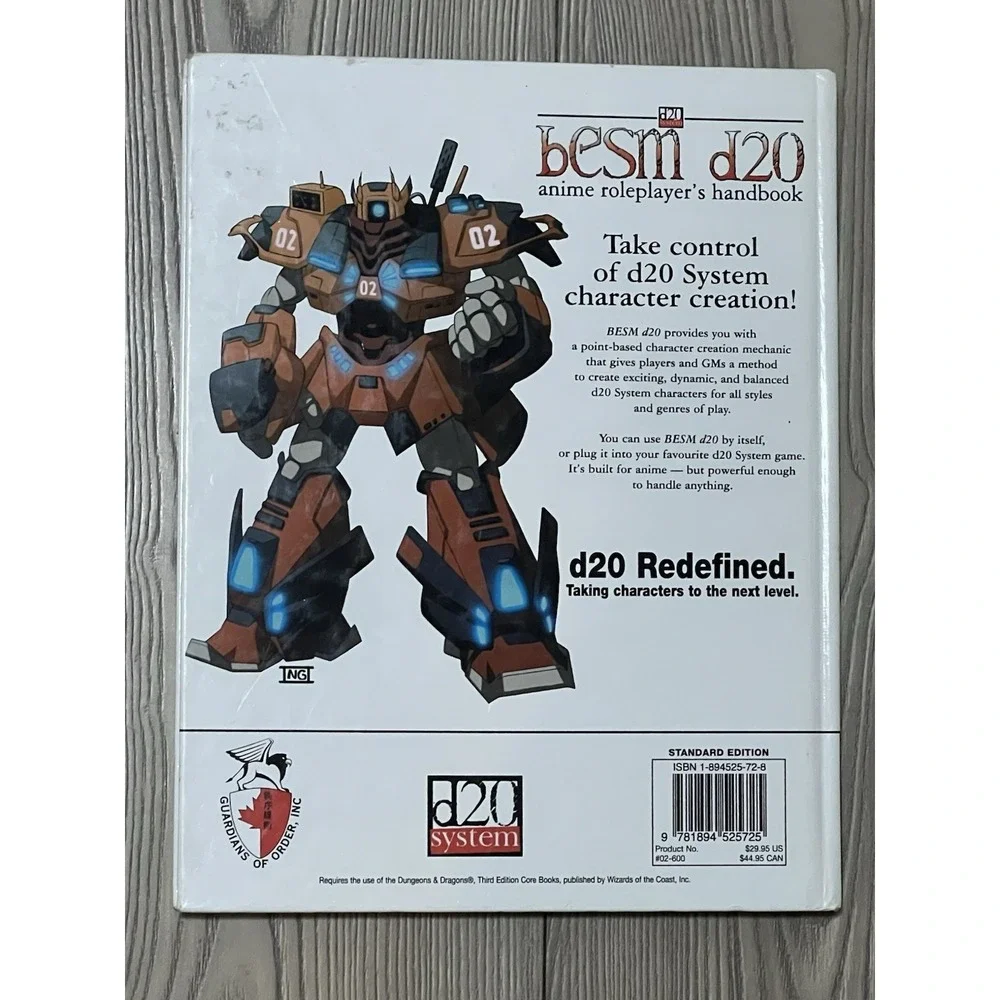 BESM d20 Deluxe Anime Role–Player's Handbook Guardians of Order 2003‎